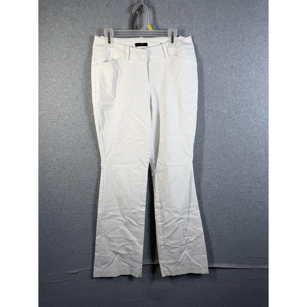 Worthington Pants Womens 2P White Modern Fit Twill Stretch Dress Work Career